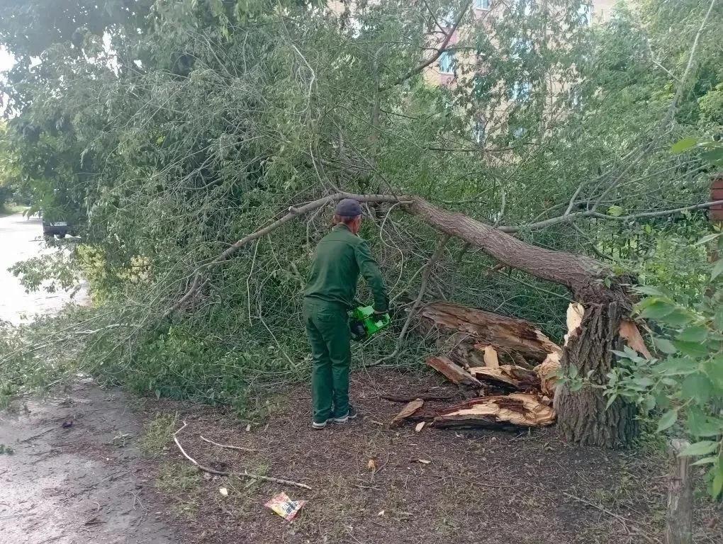 В Кувандыке продолжают ликвидировать последствия урагана